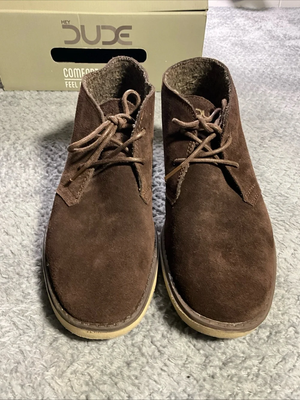 Hey Dude Brown Suede Chukka Boots for Men